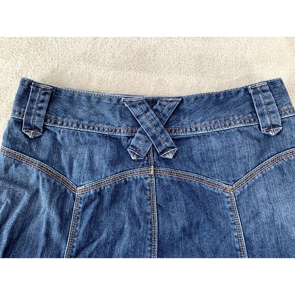 GAP Denim Skirt Women’s Size 4 Blue Flared 90s Retro Coquette Indie Sleaze - Picture 3 of 11